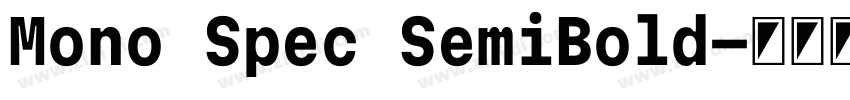Mono Spec SemiBold字体转换